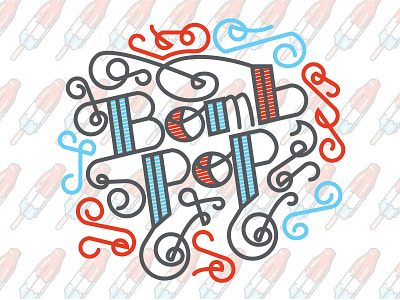 Bomb Pop Summer Type design hand drawn illustration lettering print summer type typography typophile