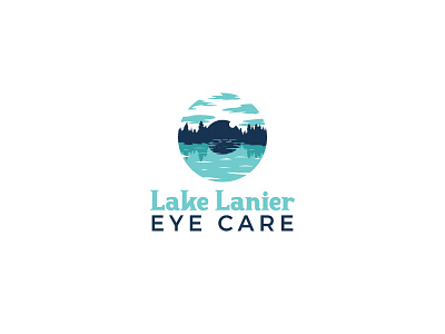 Lake Lanier Eye Care Logo branding design eye graphic design identity lake logo logo design optometry