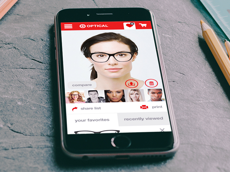 Target Optical Glasses TryOn by Wattle & Daub on Dribbble