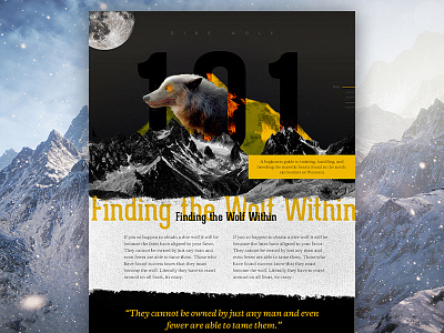 Day 9: Dire Wolf game of thrones homepage snow ui visual design web wolf