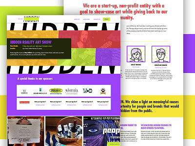Hidden Art Show May 27 art charity color design event shape web web design