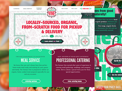 The Tomato Vine: Homepage delivery design food graphic design icon responsive restaurant ui ux visual design web web design