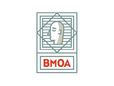 BMOA Logo Transfer stickers bald balding design head illustration line logo logomark male men
