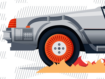 A lil' rework car design future illustration movie pop culture sticker time travel