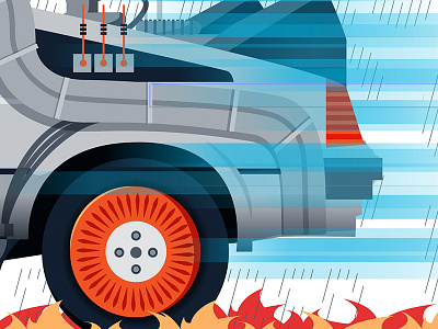 Sneak Peeksies! car design future illustration movie pop culture sticker time travel