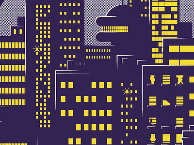 City Snapshot building city cityscape comic design illustration poster purple vector