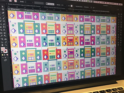 Boombox Pattern app boombox brand design illustration mobile music pattern pattern design startup visual design