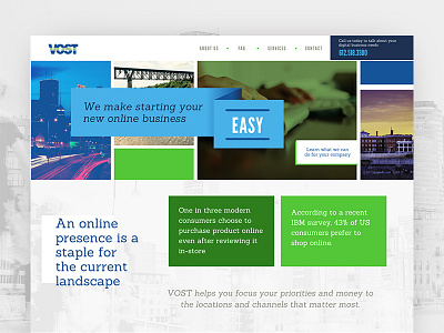 Vost Homepage hero homepage mpls small business ui ux visual design web web design