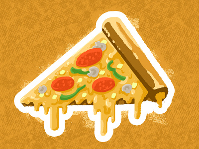 Pizza Pizza design food illustration italy pizza sticker stickermule yum