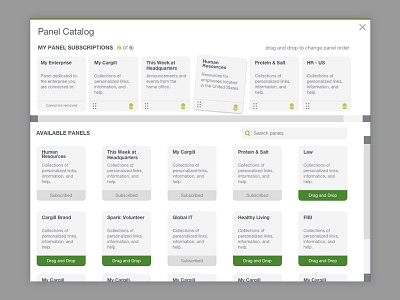 Panel Catalog