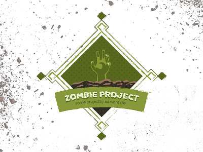 Some projects won't die... badge client work hand icons project vector zombie