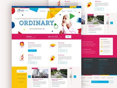 AllKids.org: Unused Concept children homepage hospital medical responsive ui ux visual design web web design