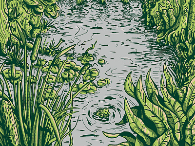 Posters for Parks: Detail 1 design duck illustration landscape nature parks screenprint water