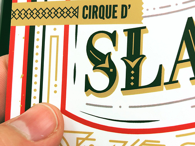 Slalom Holiday Invite christmas circus cirque design holiday invitation invite lettering print typography