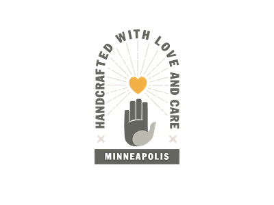 Handmade in Minneapolis badge clothing design fashion handcrafted handmade icon icons