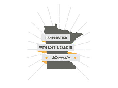 Handcrafted in Minnesota badge badge branding clothing design minnesota print ribbon