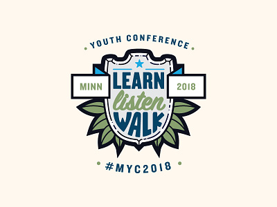 Yc Full Lockup 100 badge branding logo logo design olive leaves religion youth youth conference