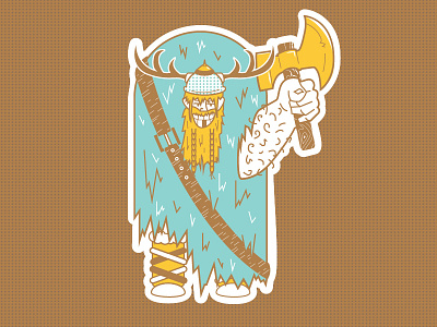 Northland Sticker Series: One-armed Viking character design illustration north sticker stickers viking