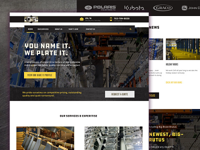 D&B Plating: Homepage digital interactive responsive rwd ux web web design