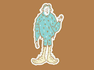 Woodland Series: Sasquatch big foot character folklore illustration legend sticker the north