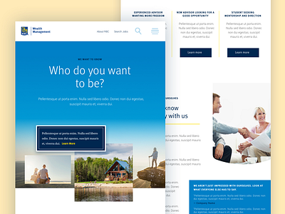 RBC Site concept finance ui ux visual design web web design