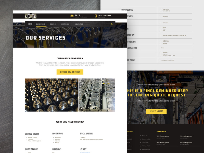 D&B Service Page by Wattle & Daub on Dribbble
