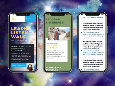 Youth Conference: Homepage Mobile camp design event event site mobile responsive summer camp ui ux web design youth camp youth event