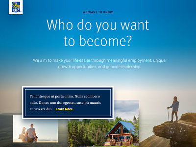 RBC Homepage: Full shot cx design employee finance homepage mobile responsive ui ux visual design web web design