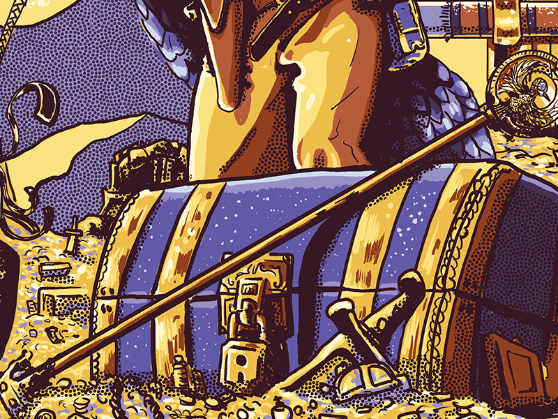 Treasure Chest detail movie indiana jones screen print movie poster poster photoshop illustration