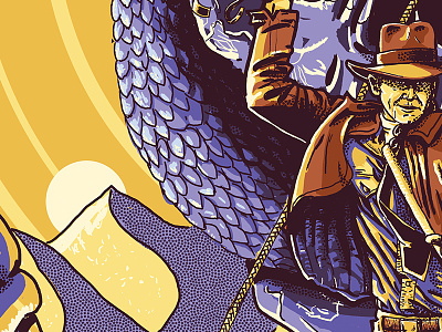Poster Detail: Dunes dunes illustration indiana jones poster scales screenprint snake