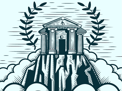 Award Illustration award greek illustration mountain olympus temple