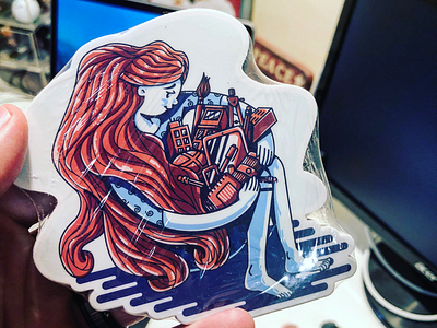 Sticker: Creative Embrace art creative design illustration sticker stickermule woman