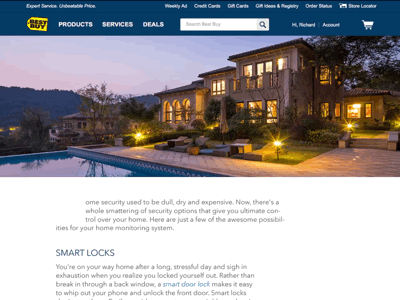 Inspire Article Design: Best Buy animate article article page concept design motion motion design ui ux visual design web web design