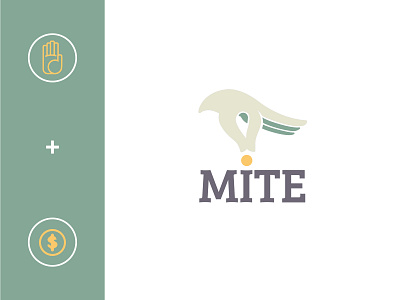 Mite Logo: Concept 1 app bird brand brand agency brand and identity deisng design finance financial hand logo logo design mobile startup