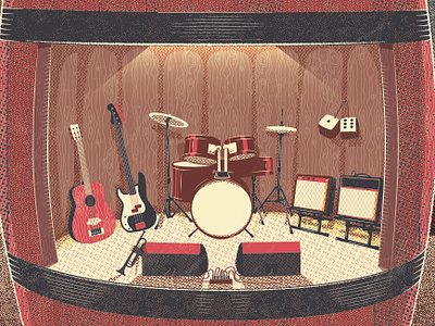 Cake Poster R2 band band poster barrel gig poster illustrat illustration music poster poster design