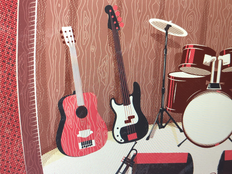 Updated Bottle Rock poster design poster rock n roll wood grain texture vector illustration