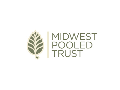 Midwest Pooled Trust Logo branding design finance logo pin pine pinecone typography