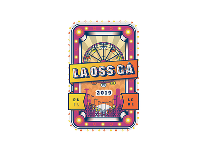 LaOssGa animation brand design branding design event event branding event logo ferris wheel identity identity branding identity design illustration logo logo design logodesign roller coaster state fair typogaphy vector