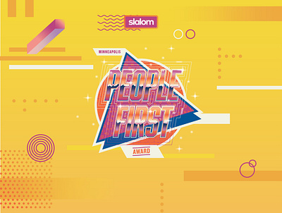 Slalom: People First Award 80s 80s type award branding illustration illustrator lettering logo metallic typography