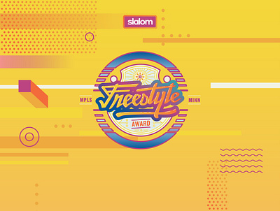 Slalom: Freestyle Award award branding design illustration lettering logo pattern pattern design typography wakeboard