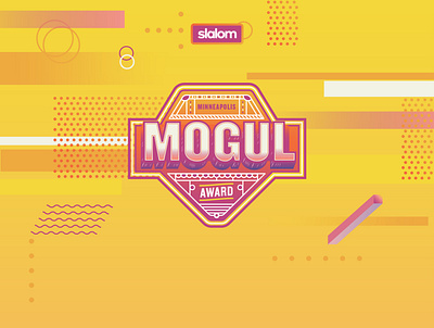 Slalom: Mogul Award badge badge design badge logo branding design illustration logo logo design typography vector