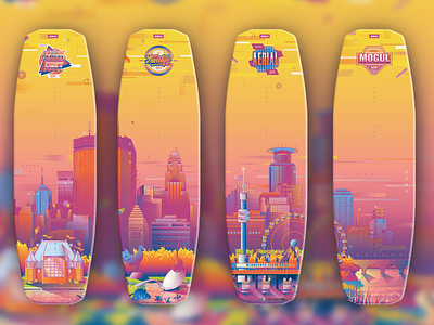 Slalom Wakeboard awards mockup awards city city illustration cityscape design digital art digital illustration illustration illustration digital illustrator landmarks minneapolis minnesota vector wakeboard