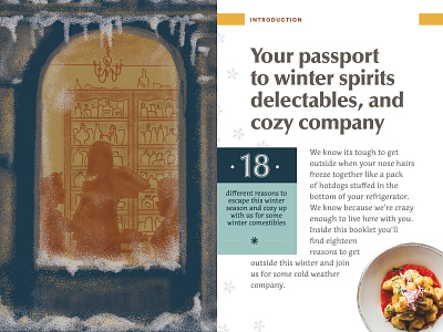 Passport Through Winter: Spread branding coupon book design illustration layout logo print print design typography winter winter wonderland