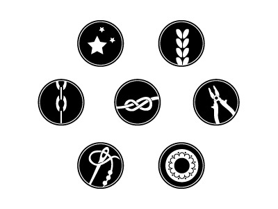 Icons blackwhite icons illustration