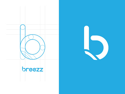 breezz b breezz design logo vector