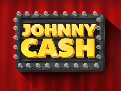Johnny Cash Title Screen animation johny cash light bulb screen short sign theatre title