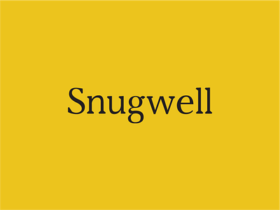 Snugwell brand comfort home homeware identity logo logotype type typeface