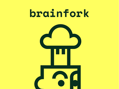 Brainfork awareness brain identity logo logotype mentalhealth podcast