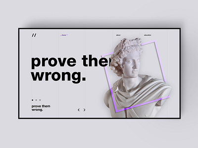 prove them wrong. ancient greece apollo design greek god minimal ui uiux uiuxdesign web webdesign website
