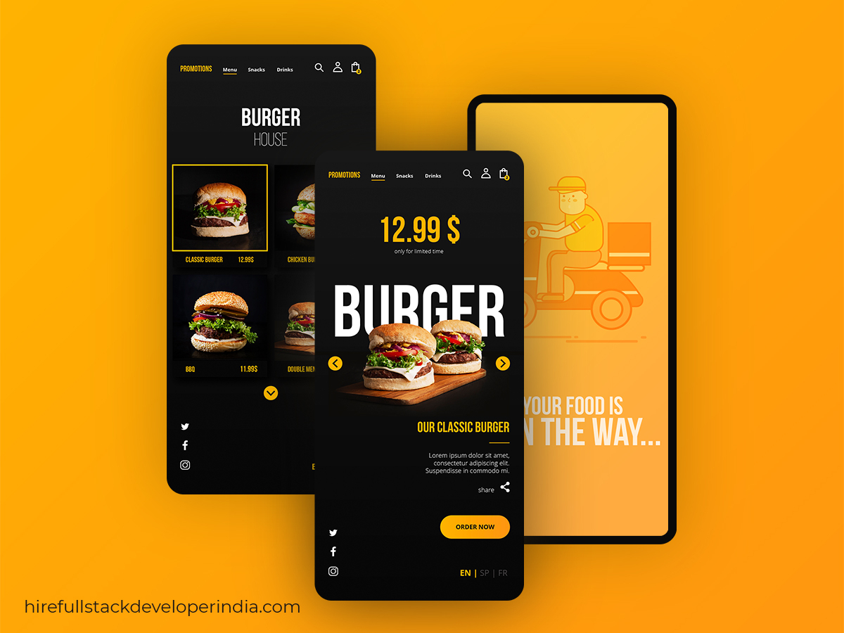 Food Delivery App by HireFullStackDeveloperIndia on Dribbble